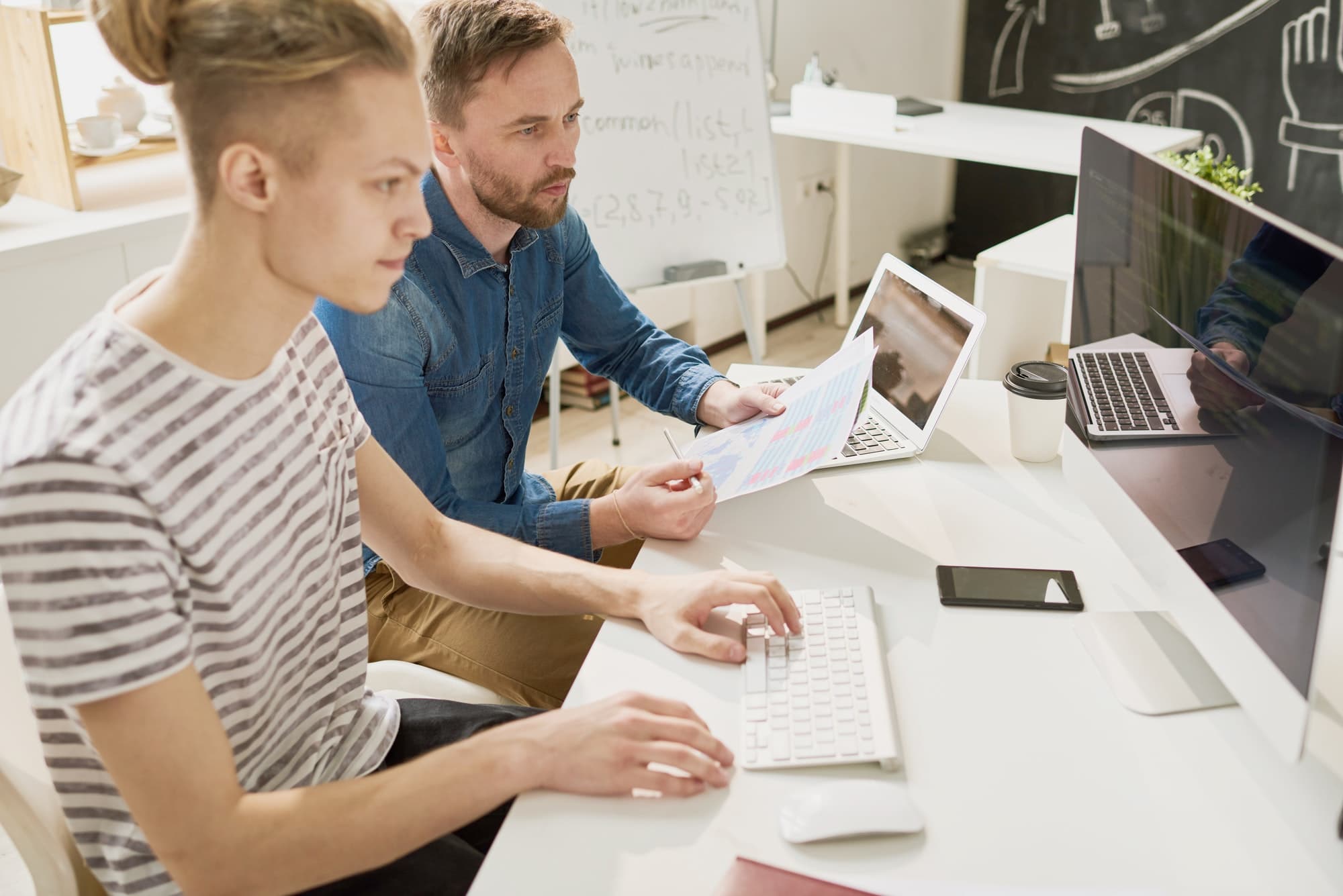 IT professionals working