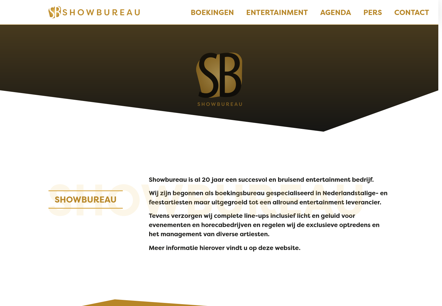 Showbureau.nl screenshot 1